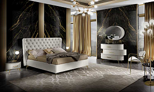 Schlafzimmer Movida Luxury Weiß Gold